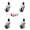 Service Caster 2 Inch Thermoplastic Wheel 1-7/8 Inch Expanding Stem Caster Set with 2 Brakes SCC-EX05S210-TPRS-178-2-SLB-2 - alternate 4